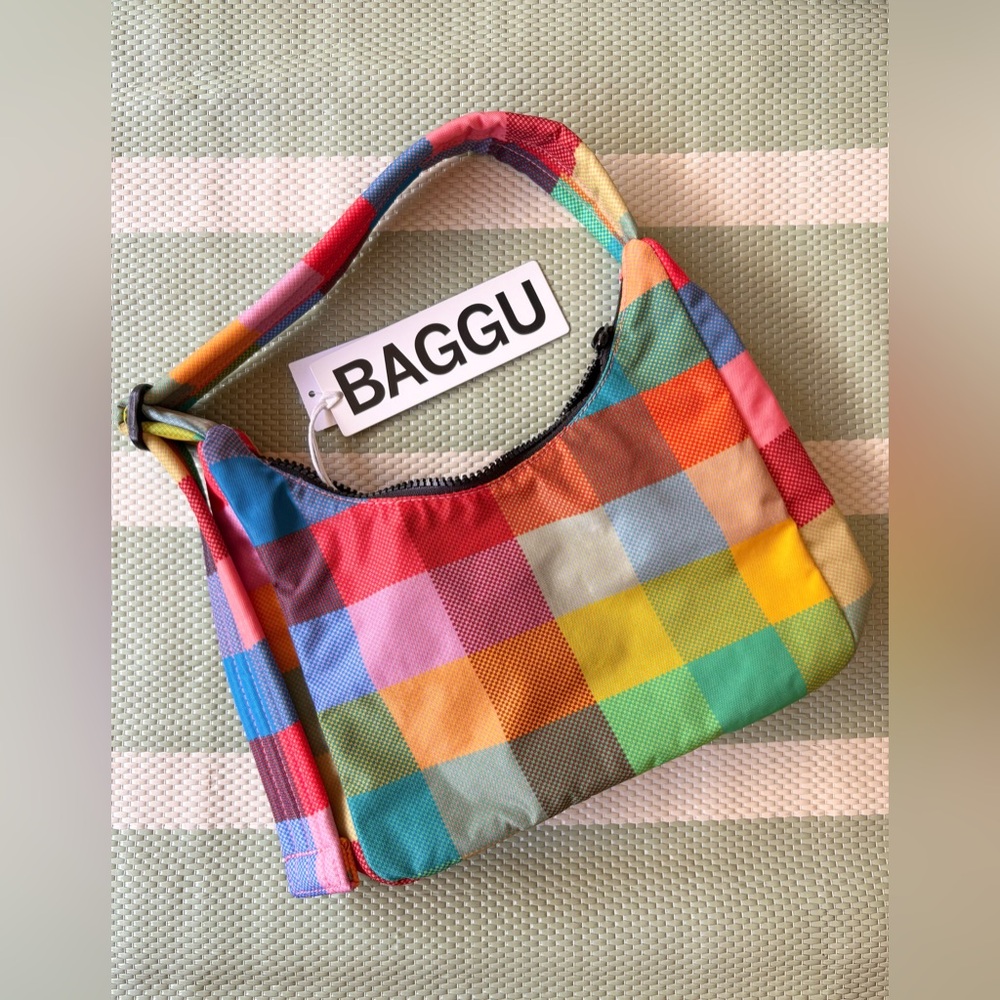 SALE / UFT: BAGGU Mini Shoulder Bag MADRAS (1 of 2)